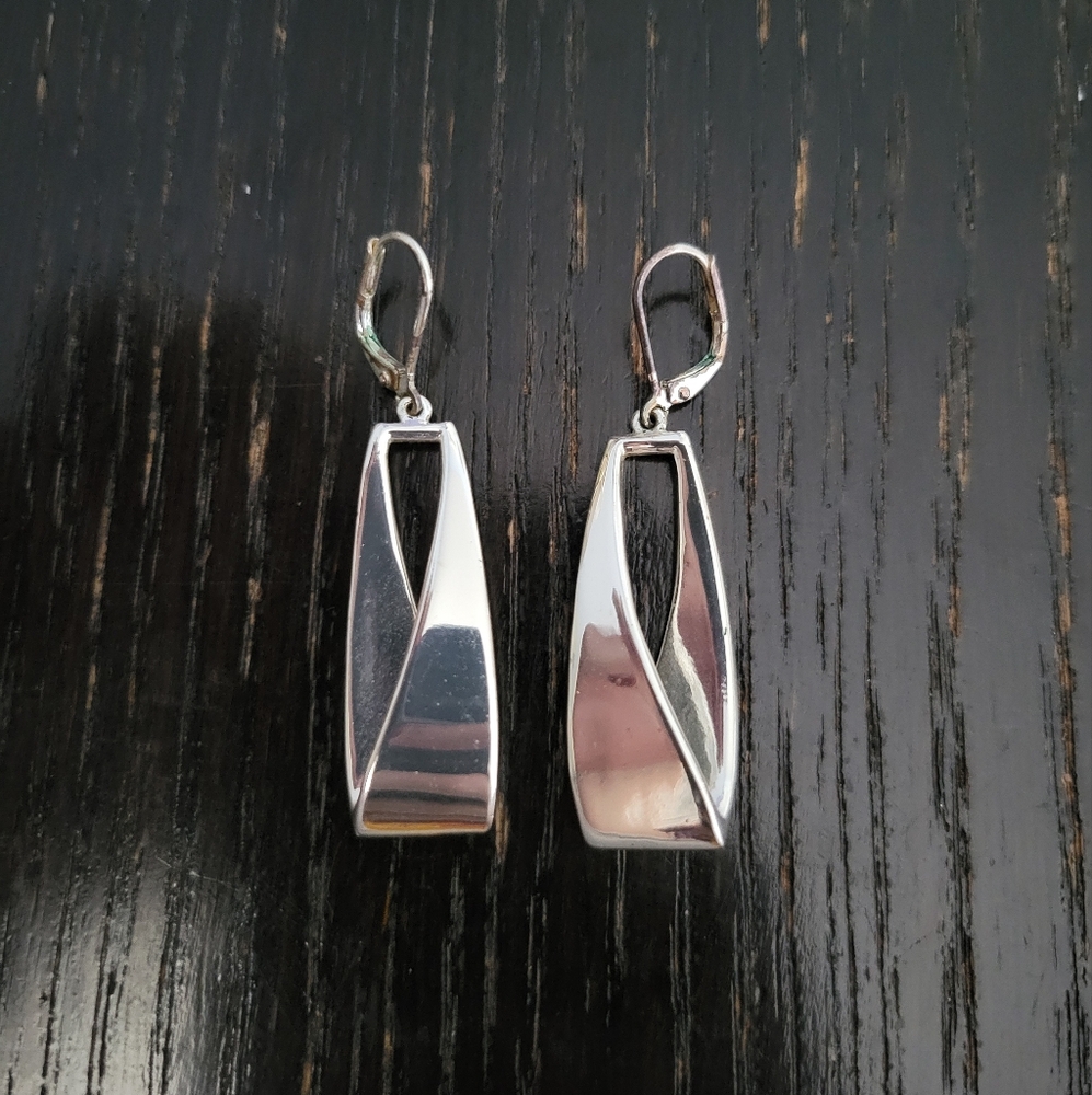Anne Kkein Twisted Silver Drop Earrings